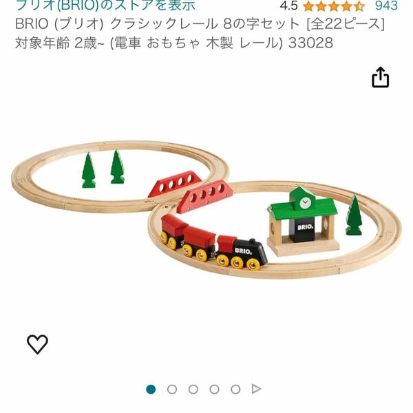 BRIO クラシックレール　8の字セット　おもちゃ　ブリオ　中古　レールトイ