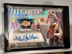 HOF Fast Break Prizm Auto Panini Kareem Abdul-Jabbar カリーム・アブドゥル ジャバー NBA 直筆 サイン レイカーズ Lakers 優勝 MVP 50th