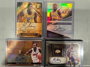 高級版4枚セット Auto 初期 Panini GS等 Eddie Jones エディー・ジョーンズ NBA 直筆 サイン レイカーズ Lakers All-star スティール王