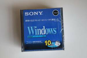 E7502(16) Y 【新品・未開封】 SONY 2HD フロッピーディスク DOS/V用 Windowsフォーマット 3.5インチ ブラック 10枚入り 