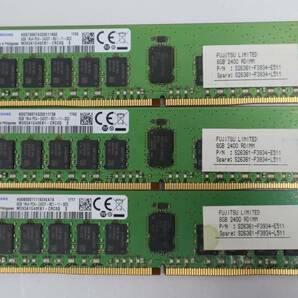 E7682 Y 3枚セット計24GB Samsung Fujitsu M393A1G40EB1 8GB 1Rx4 PC4-2400T DDR4 メモリ サーバー用 S26361-F3934-E511 RX2530 RX2540用の画像1