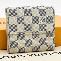 LOUIS VUITTON ルイヴィトン ダミエ アズール ポルトモネ ビエ カルトクレディ エリーズ コンパクト 財布 N61733_画像3