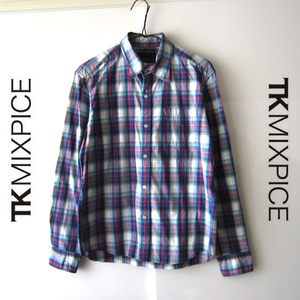 美品　TK MIXPICE／ザショップティーケー★　チェック柄　長袖シャツ