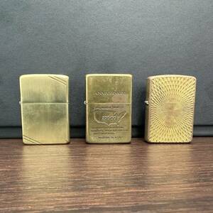 【月内入金できる方】＃464E 動作未確認現状出品3点 ZIPPO ジッポ ゴールドカラー 喫煙具 アンティーク ヴィンテージ 希少 箱1点付