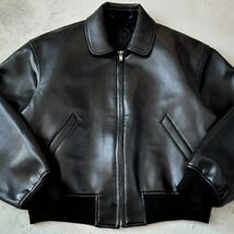 稀少 AD1989 COMME des GARCONS HOMME PLUS レザー ボンバー ジャケット ブルゾン ビンテージ アーカイブ コムデギャルソン オム プリュス_画像5