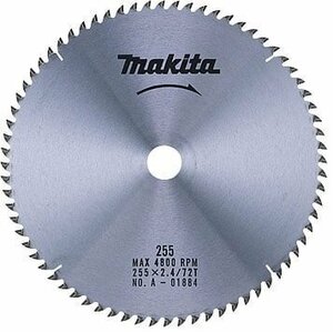 マキタ 255mm×2.4mm×72P スライドマルノコ・卓上マルノコ用木工・アルミ用チップソー A-01884×3枚■安心のマキタ純正/新品/未使用■