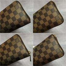 【良好　クリーニング済】　LOUIS VUITTON　ルイヴィトン　本革　レザー　ダミエ　ジッピーウォレット　ラウンドファスナー長財布　N60015_画像5