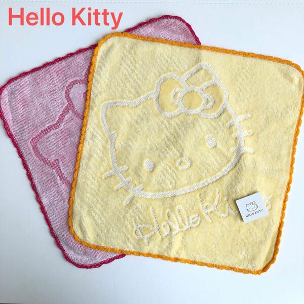 キティちゃん　ハンドタオル　タオルハンカチ　2枚セット　ハローキティ サンリオ ミニタオル ハンカチ　Hello Kitty