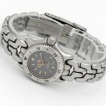 1円 TAG HEUER タグホイヤー WG1413-0 セル QZ 動作品 グレー KB0239T（SB 87）_画像10