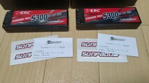 SUNPADOW ERC 5300 リポバッテリー 5300mAh/2S/7.4V/100C 2個 ツーリングバギードリフトなどに サンパドウ タミヤヨコモ無限などに_画像4