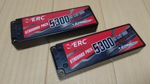 SUNPADOW ERC 5300 リポバッテリー 5300mAh/2S/7.4V/100C 2個 ツーリングバギードリフトなどに サンパドウ タミヤヨコモ無限などに_画像5