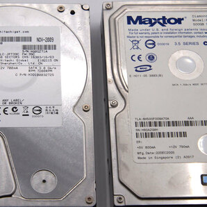 日立 HDD SATA 3.5インチ 1000GB（7200rpm)& Maxtor 500GB CristalDiskInfo いずれも正常 2個セットの画像1