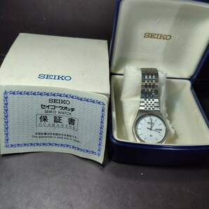 SEIKO SQ セイコーエスキュー クオーツ デイデイト メンズ腕時計 純正ブレス 箱、保証書付き 稼働品  394 bx-5の画像1