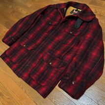 60s ヴィンテージ Woolrich ウールリッチ マッキーノ ジャケット ハンティング バッファロー チェック 赤 ビンテージ 40年50年 レッド_画像3