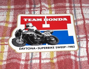 [1982 year souvenir ]#19 Fastf lady's pen sa- sticker american Honda CB900F AMA super bike DAYTONA100 mile awarding pcs ..