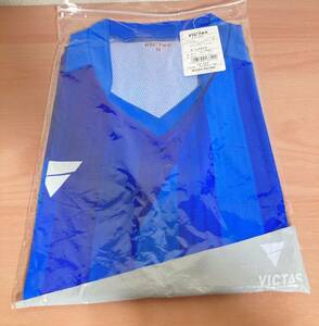  new goods unused!! half-price and downward!! VICTAS ping-pong uniform M size game shirt blue creel tas