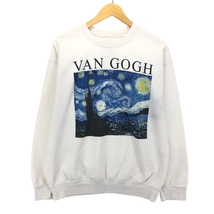 古着 Philcos VAN GOGH ゴッホ THE STARRY NIGHT 星月夜 プリントスウェットシャツ トレーナー メンズM /eaa422857_画像1