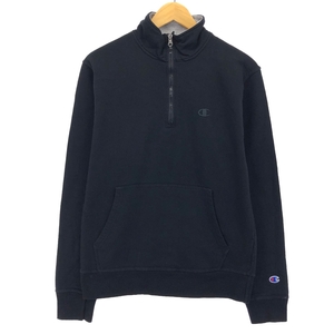 古着 チャンピオン Champion AUTHENTIC ハーフジップスウェットシャツ トレーナー メンズS /eaa389774