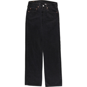 古着 リーバイス Levi's 501 ブラックデニム ストレートデニムパンツ レディースL(w27) /eaa421530