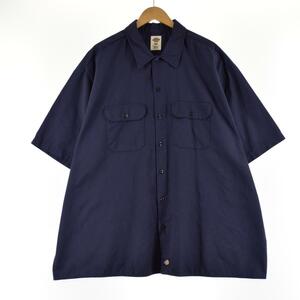 古着 ビッグサイズ ディッキーズ Dickies 半袖 ワークシャツ メンズXXXL /eaa252293 【LP2311】