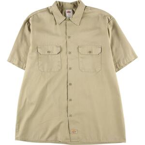 古着 ディッキーズ Dickies 半袖 ワークシャツ メンズXL /eaa251357 【LP2311】