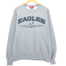 古着 NFL PHILADELPHIA EAGLES フィラデルフィアイーグルス プリントスウェットシャツ トレーナー メンズL /eaa389270_画像1