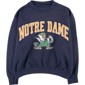 古着 NOTRE DAME ノートルダム大学 カレッジ キャラクタースウェットシャツ トレーナー レディースL /eaa423261