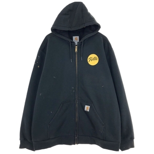 古着 カーハート Carhartt バックプリント スウェットフルジップパーカー メンズXL /eaa389984