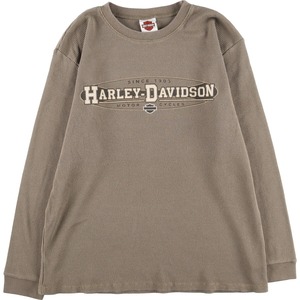 古着 90年代 ハーレーダビッドソン Harley-Davidson 両面プリント サーマルロンT ワッフル USA製 メンズM ヴィンテージ /eaa425915