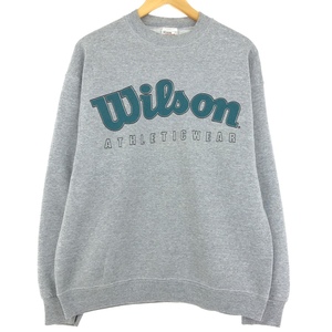 古着 90年代 Wilson ロゴスウェットシャツ トレーナー USA製 メンズL ヴィンテージ /eaa427052