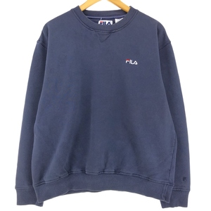 古着 90年代 フィラ FILA ワンポイントロゴスウェットシャツ トレーナー メンズL ヴィンテージ /eaa427048