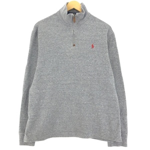 古着 ラルフローレン Ralph Lauren POLO RALPH LAUREN ハーフジップスウェットシャツ トレーナー メンズL /eaa426442