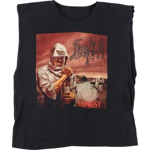 古着 DEATH デス カットオフ 両面プリント バンドTシャツ バンT メンズL /eaa425436