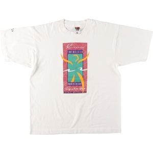 古着 90年代 フルーツオブザルーム FRUIT OF THE LOOM 両面プリント プリントTシャツ メンズL ヴィンテージ /eaa425989