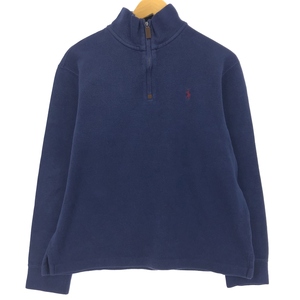 古着 ラルフローレン POLO by Ralph Lauren ハーフジップスウェットシャツ トレーナー メンズM /eaa389732