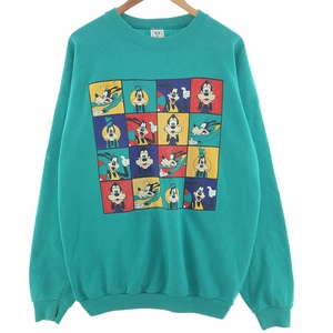 古着 90年代 ディズニー DISNEY WEAR グーフィー キャラクタースウェットシャツ トレーナー USA製 メンズXXL ヴィンテージ /eaa390973