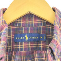 古着 ラルフローレン Ralph Lauren 長袖 ボタンダウンチェックシャツ メンズM /eaa425708_画像3