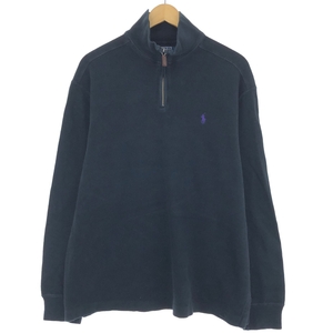 古着 ラルフローレン Ralph Lauren POLO by Ralph Lauren ハーフジップスウェットシャツ トレーナー メンズL /eaa427714