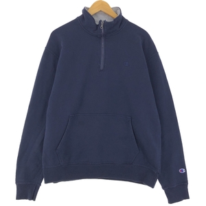 古着 チャンピオン Champion AUTHENTIC ハーフジップスウェットシャツ トレーナー メンズL /eaa427297