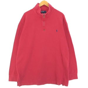 古着 ラルフローレン POLO by Ralph Lauren ハーフジップスウェットシャツ トレーナー メンズXXL /eaa427296