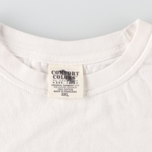 古着 ビッグサイズ COMFORT COLORS バックプリント ロングTシャツ ロンT メンズXXXL /eaa421993_画像3