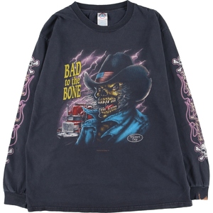 古着 DELTA PRO WEIGHT BAD TO THE BONE バッドトゥザボーン ロンT バンドTシャツ バンT USA製 メンズL ヴィンテージ /eaa424995