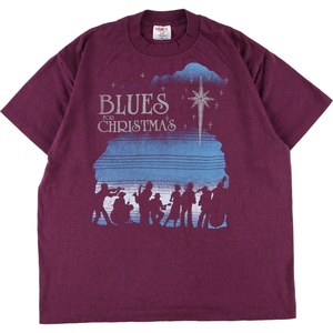 古着 90年代 HEF-T BLUES FOR CHRISTMAS バンドTシャツ バンT USA製 メンズL ヴィンテージ /eaa354589