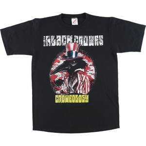 古着 80~90年代 ジャージーズ ブラッククロウズ 両面プリント バンドTシャツ バンT USA製 メンズM ヴィンテージ/eaa425360