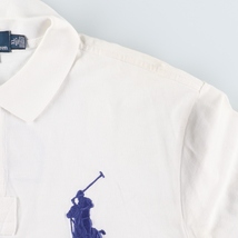 古着 ラルフローレン POLO by Ralph Lauren CUSTOM FIT ビッグポニー 袖刺繍 バック刺? 半袖 ラガーシャツ メンズXL /eaa427587_画像8