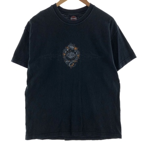 古着 ハーレーダビッドソン Harley-Davidson HANES ヘインズ 両面プリント モーターサイクル バイクTシャツ メンズL /eaa382886