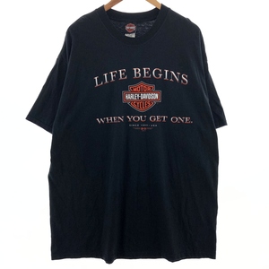 古着 00年代 ハーレーダビッドソン Harley-Davidson モーターサイクル バイクTシャツ USA製 メンズXXL /eaa382817