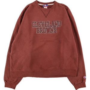 古着 90年代~ チャンピオン NFL CLEVELAND BROWNS クリーブランドブラウンズ スウェットシャツ トレーナー メンズXL /eaa431851