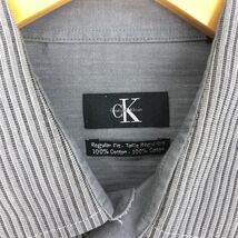 古着 90年代 カルバンクライン Calvin klein 長袖 コットンストライプシャツ メンズXL ヴィンテージ /eaa428975_画像3