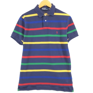 古着 ラルフローレン POLO by Ralph Lauren 半袖 ボーダー ポロシャツ メンズM /eaa430346